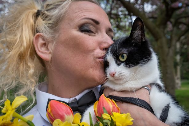 Deborah Hodge with her precious cat India.