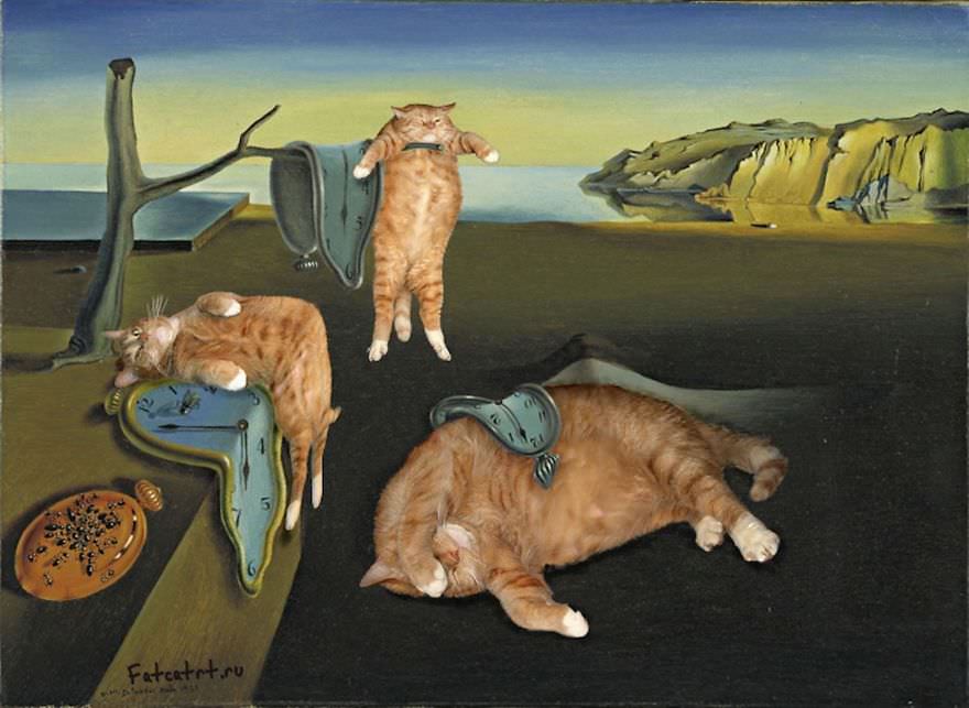 An Artist Inserts Her Ginger Cat In All Of The Famous Paintings