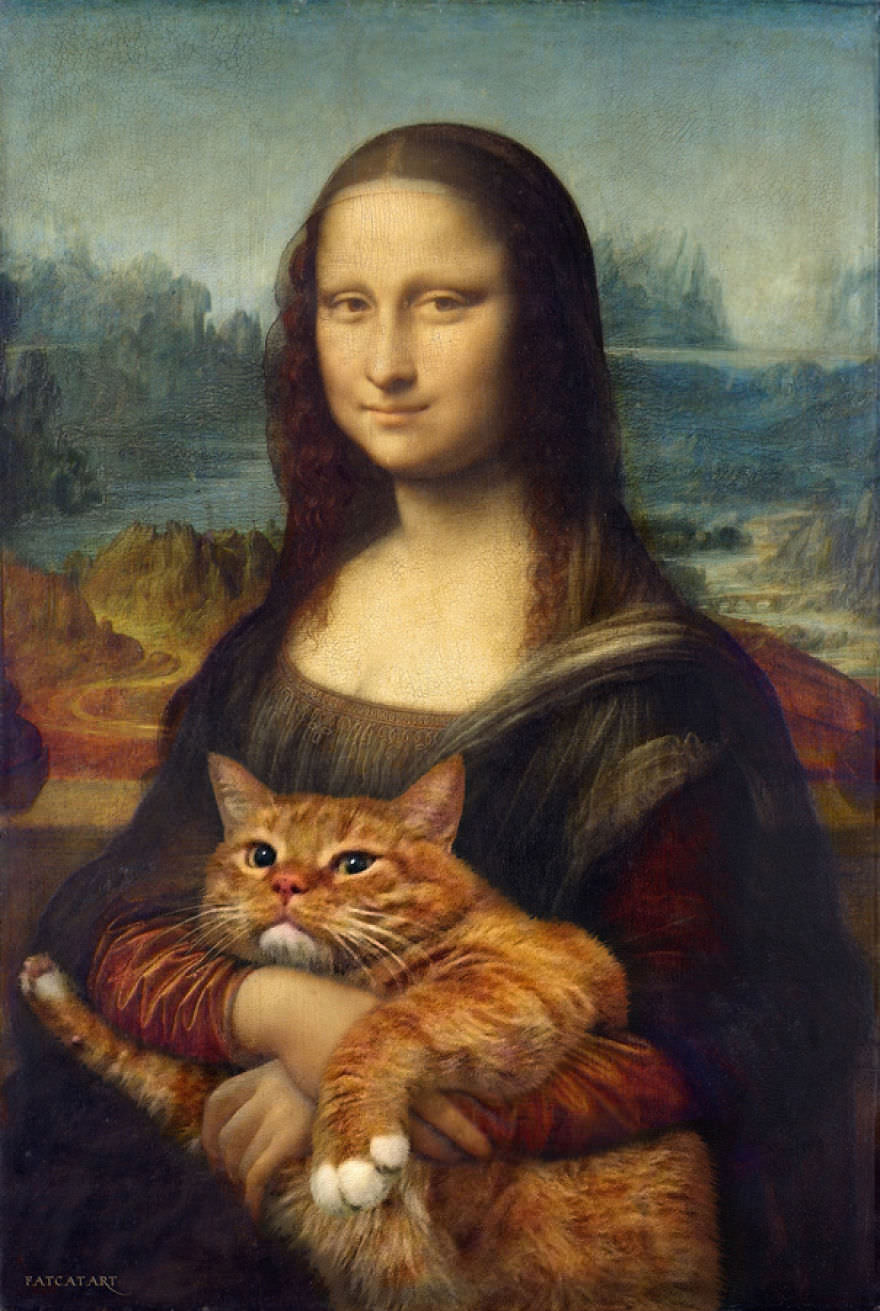 An Artist Inserts Her Ginger Cat In All Of The Famous Paintings